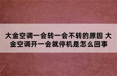 大金空调一会转一会不转的原因 大金空调开一会就停机是怎么回事